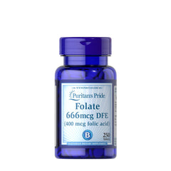 Folat – 250 Tabletter baksida med näringsinformation