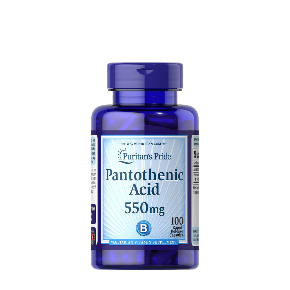 Puritan's Pride Pantothenic Acid 550mg framsida