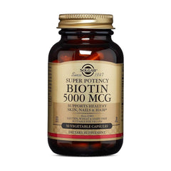 Solgar Biotin – B7-vitamin baksida näringsfakta
