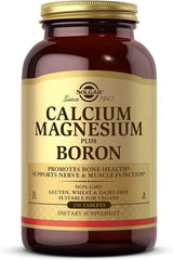 Solgar Calcium Magnesium plus Boron baksida näringsfakta