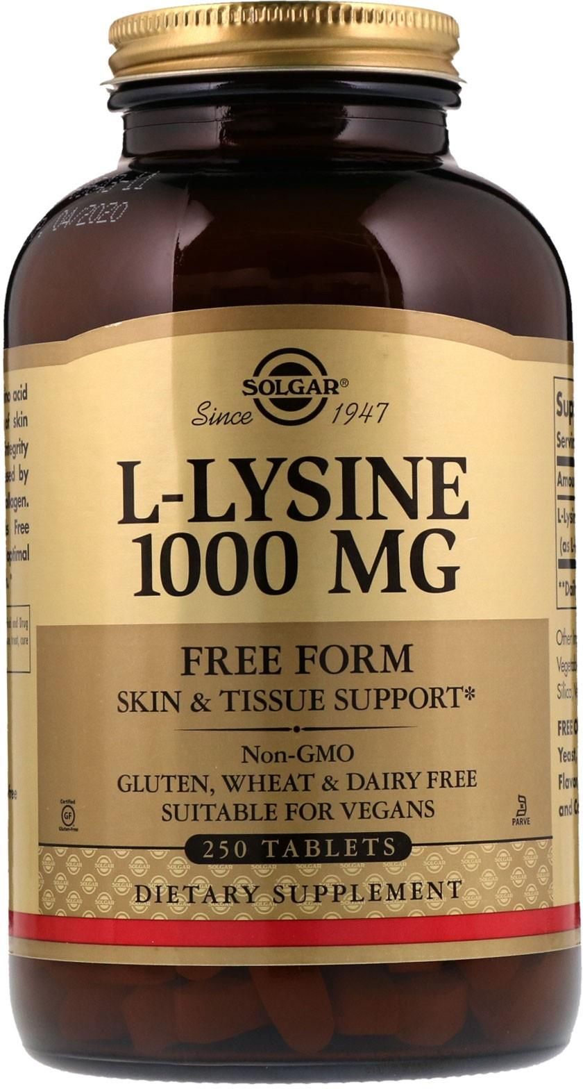 Solgar L-Lysine framsida