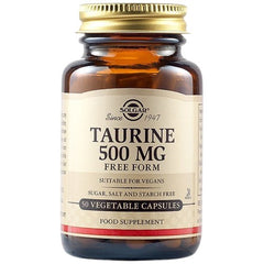 Solgar Taurine 500mg baksida
