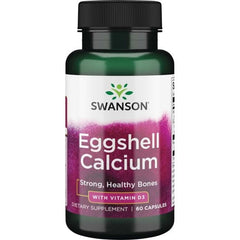 Äggskalkalk + Vitamin D3 baksida näringsfakta