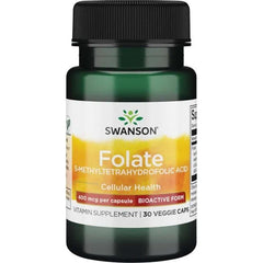 Swanson Folate 5-MTHF ingredienser etikett