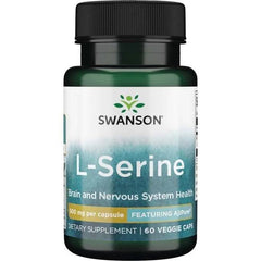 L-Serine 500mg – 60 vegetabiliska kapslar framsida