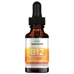 Swanson - Vitamin B12 Liquid (Strawberry - 30ml)
