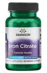 Swanson - Iron Citrate - 60 Vcaps