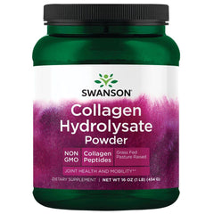 Swanson Hydrolyzed Collagen Powder framsida