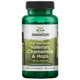 Swanson Full Spectrum Valerian, Chamomile & Hops framsida