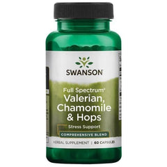 Swanson Full Spectrum Valerian, Chamomile & Hops framsida