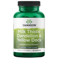 Swanson - Milk Thistle Dandelion & Yellow Dock - 120 Caps