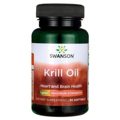 Swanson - Krill Oil Heart And Brain Health Maximum Strength - 30 Sgels