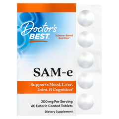 Doctor's Best SAM-e baksida näringsfakta