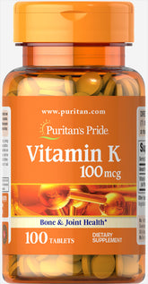 Puritan's Pride - Vitamin K - 100 Tabs