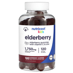 Nutricost Kids Elderberry Gummies baksida näringsfakta