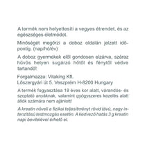 Vitaking Creatine ingredienser och dosering
