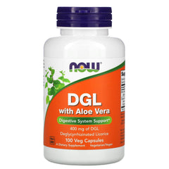 DGL with Aloe Vera ingredienser och etikett detalj