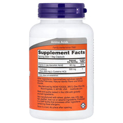 L-Cystein 500mg – Aminosyrastöd ingredienser etikett