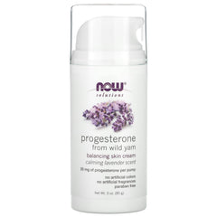 NOW Foods Progesterone Wild Yam Balancing Skin Cream baksida