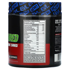EVLution Nutrition Shred näringsfakta-etikett