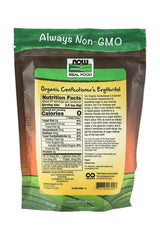 Now Foods Organic Confectioner's Erythritol packaging with nutrition facts and non-GMO label.
