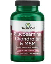 Swanson - Glucosamine, Chondroitin & MSM - 360 Mini-Tabletia