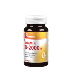 Vitaking Vitamin D-2000 IU softgels for immune support and calcium absorption, 90 capsules.
