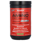 MuscleMeds Amino Decanate supplement container with clinical strength amino acid formula for muscle growth.