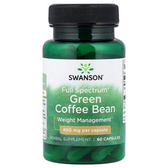Swanson Green Coffee Bean baksida näringsfakta