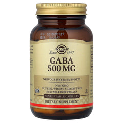 GABA 500mg Nervstöd baksida etikett