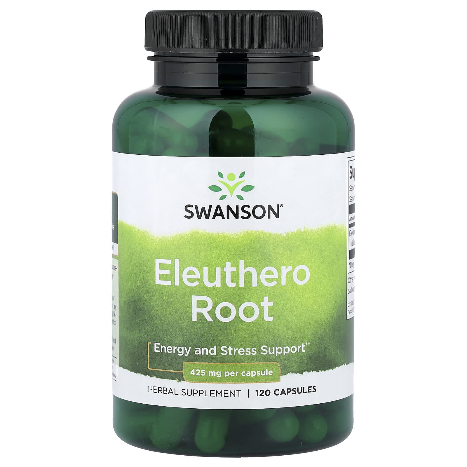 Swanson Eleuthero Root 120 kapslar framsida