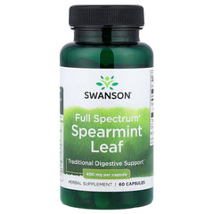 Swanson Spearmint Leaf baksida näringsfakta