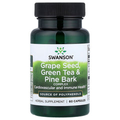 Swanson - Grape Seed, Green Tea & Pine Bark Complex - 60 Caps