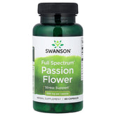 Swanson - Fuldspektret Passionsblomst - 500mg, 60 Kapsler
