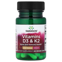 Swanson Vitamin D3 & K2 baksida