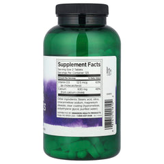 Swanson Calcium Citrate & Vitamin D3 näringsfakta
