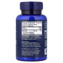 Life Extension Neuro-Mag ingredienser och etikett