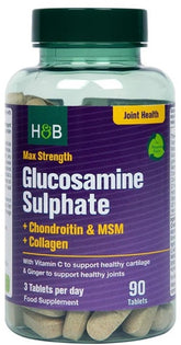Holland & Barrett - Glucosamine Sulphate, Chondroitin & MSM With Collagen - 90 Tabs