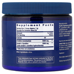 Life Extension Creatine & Acetyl-L-Carnitine Energy Plus näringsfakta