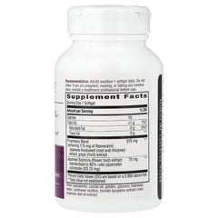 Resveratrol Forte ingredienser och etikett