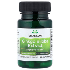 Swanson Ginkgo Biloba Extract ingredienser etikett