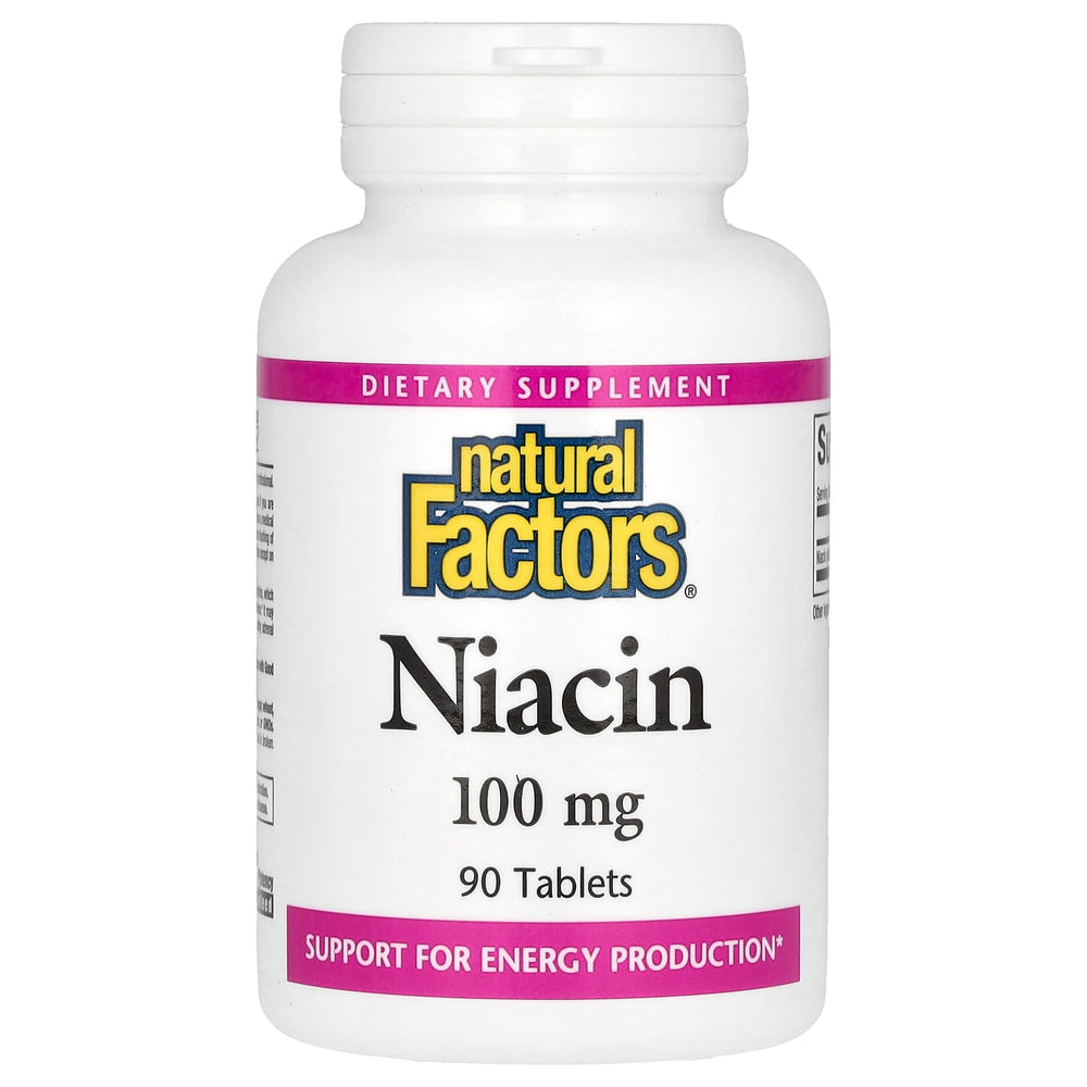 Natural Factors Niacin Vitamin B3 baksida