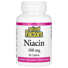 Natural Factors Niacin Vitamin B3 baksida