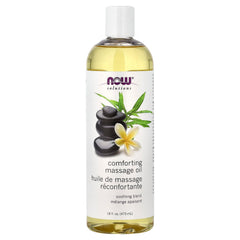 Comforting Massage Oil baksida med näringsinformation