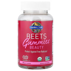 Garden Of Life - Beauty Beets Gummies, Raspberry - 60 Fruit Gummies - 60 Gummies
