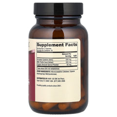 Dr. Mercola NAC With Milk Thistle baksida näringsfakta