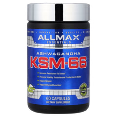 Ashwagandha KSM-66 600 mg - baksida näringsfakta