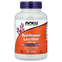 Now Foods Sunflower Lecithin Sgels baksida