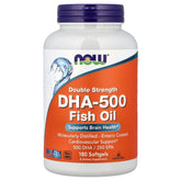 NOW Foods DHA-500 baksida näringsfakta