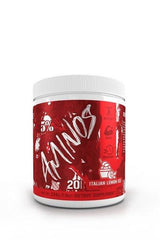 5% Nutrition Code Red Aminos dietary supplement in Italian Lemon Ice flavor, 224g container.